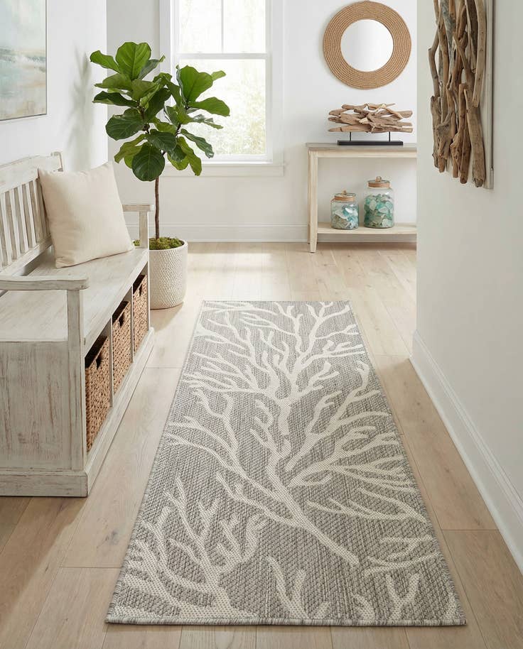 Detail image of 2' x 5' 3 Easy-Clean Coastal Indoor / Outdoor Runner Rug