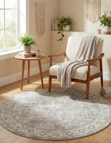 Gray Lola Round Rug