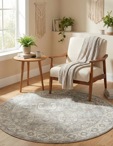 Gray Lola Round Rug