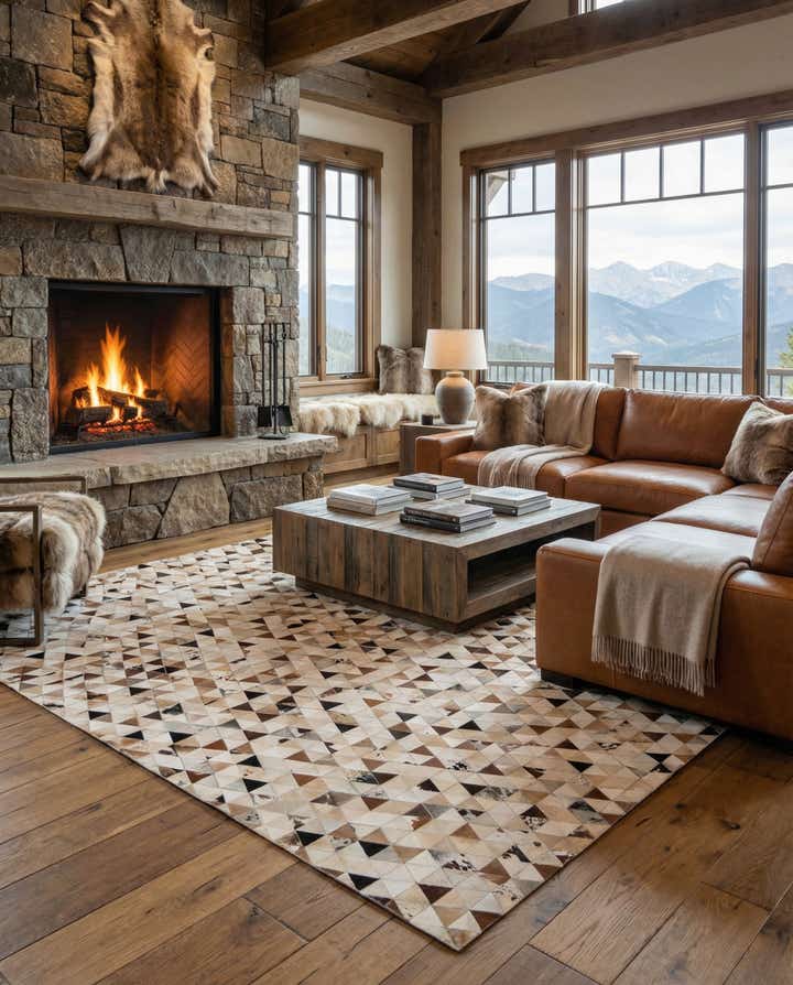 7' 11 x 9' 10 Cowhide - Patchwork Rug