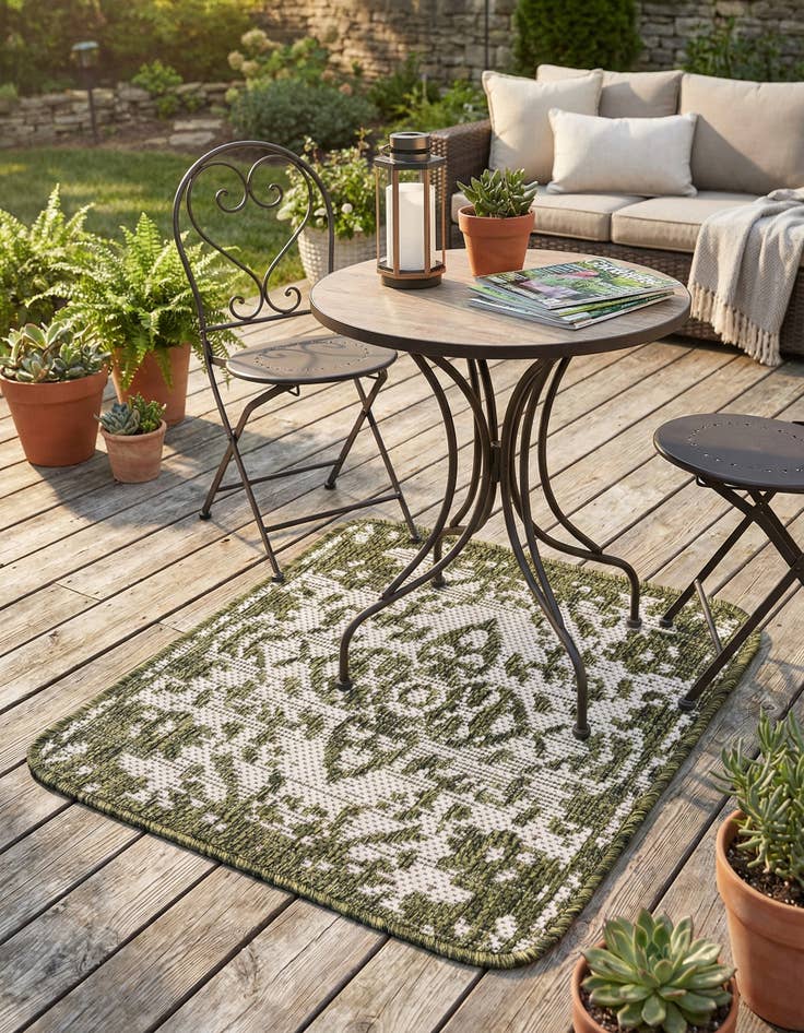 Detail image of 1' 4 x 1' 4  Washable Jill Zarin Dubai Indoor / Outdoor Sample Rug