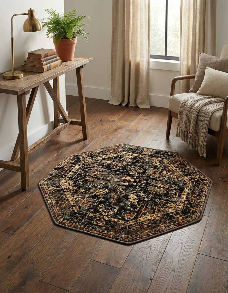 Detail image of 3' x 3' Saturn Octagon Rug