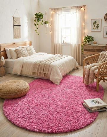 7' 10 x 10' Solid Shag Oval Rug