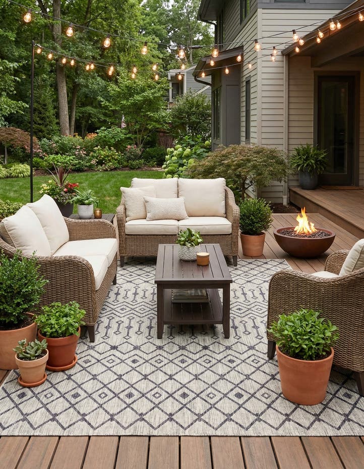 7' 10 x 11' Easy-Clean Lattice Indoor / Outdoo...