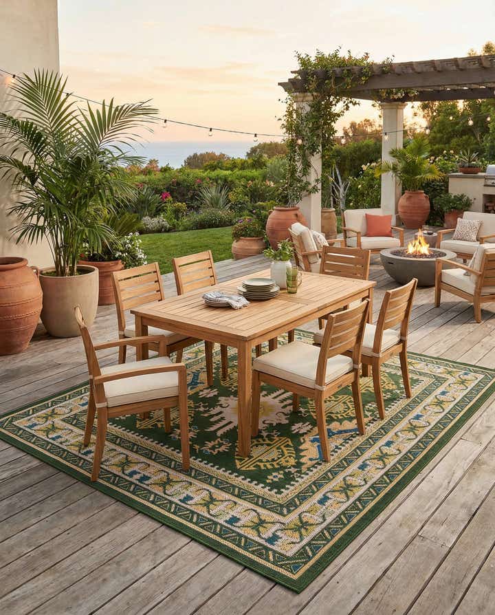 7' 10 x 7' 10 Easy-Clean Baja Indoor / Outdoor Square Rug