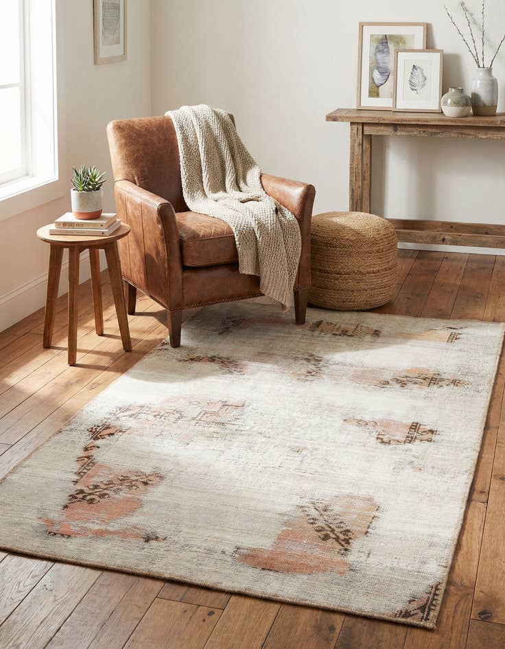 Detail image of 3' 8 x 6' 4  Hand Knotted Ultra Vintage Persian Wool Runner Rug