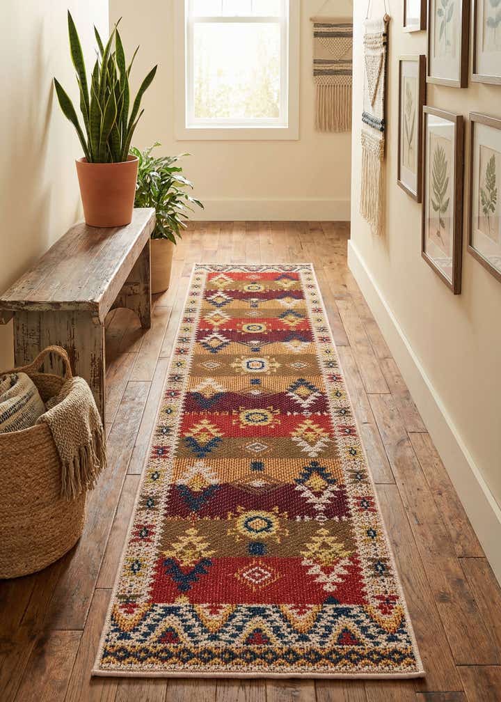 2' x 8' Easy-Clean Baja Indoor / Outdoor Runner Rug