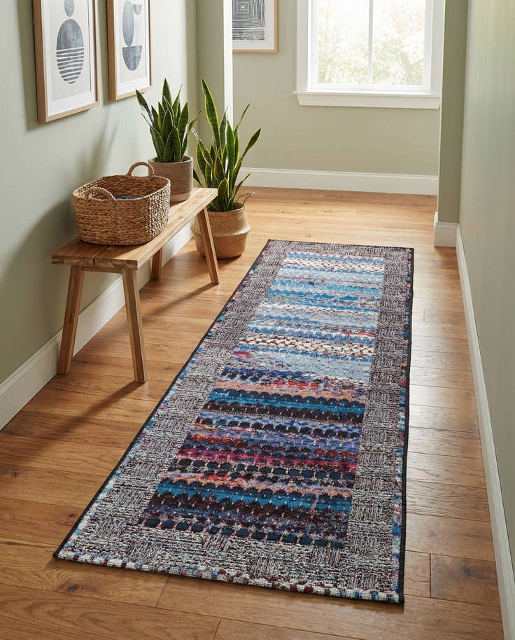 Detail image of 2' x 6' Easy-Clean Modern Indoor / Outdoor Runner Rug