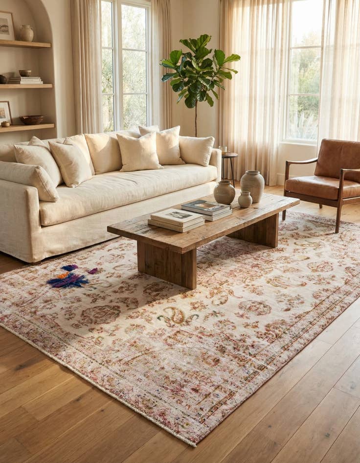 Detail image of 7' 6 x 11' 1  Hand Knotted Ultra Vintage Persian Wool Rug