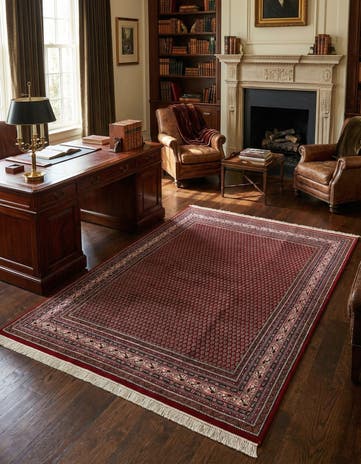 6' 8 x 8' 3 Hand Knotted Mir Wool Rug