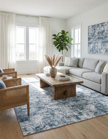 Vintage Blue Aurora Rug