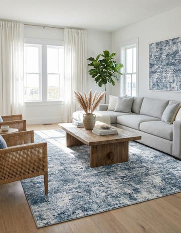 Vintage Blue Aurora Rug