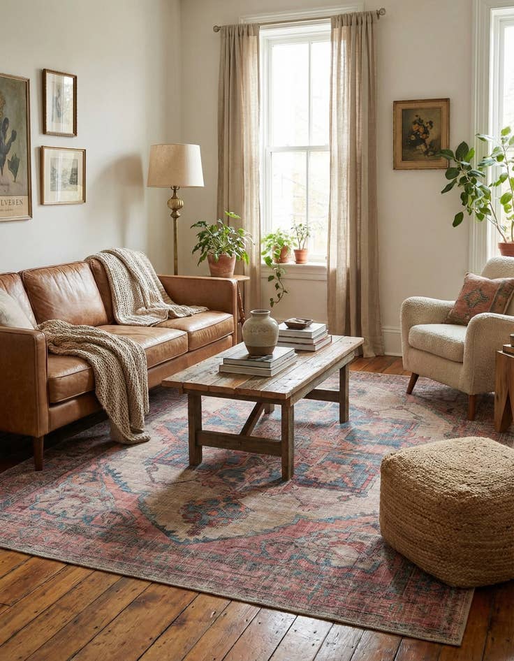 Detail image of 9' 2 x 12'  Washable Nostalgia Rug