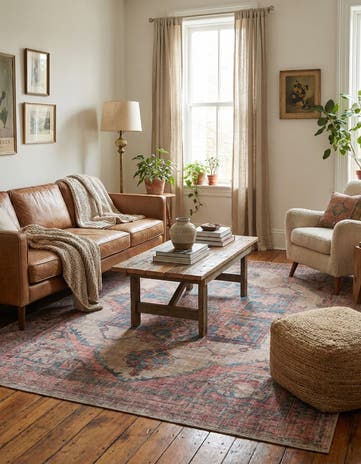 Antique Beige Washable Nostalgia Rug