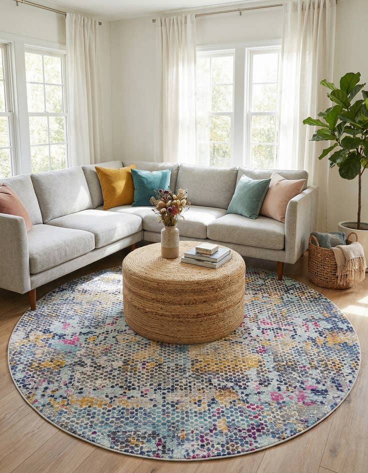 Detail image of 5' 2 x 5' 2 Malibu Round Rug