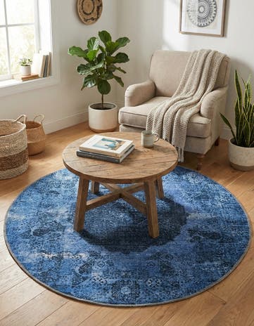 4' x 4' Washable Yara Round Rug