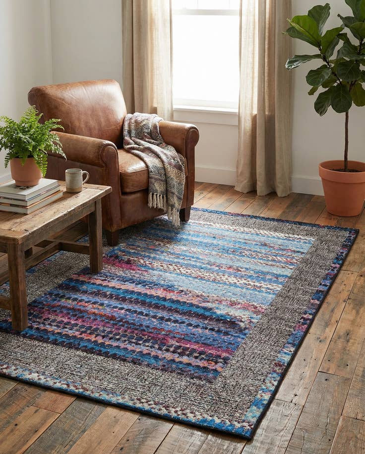 Detail image of 4' x 6' Easy-Clean Modern Indoor / Outdoor Rug