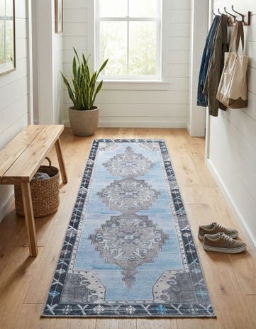 2' x 7' 10 Washable Timeless Runner Rug