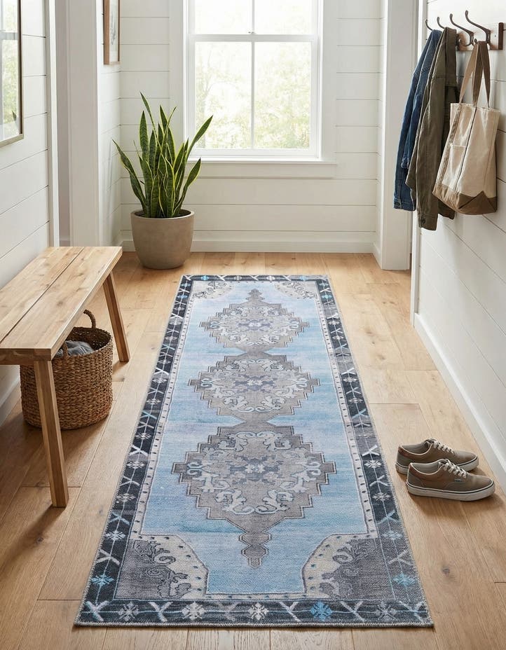 2' x 7' 10 Washable Timeless Runner Rug
