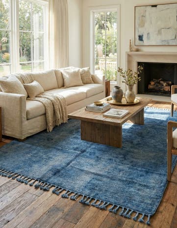 5' 6 x 8' 2 Hand Knotted Moroccan Wool Rug