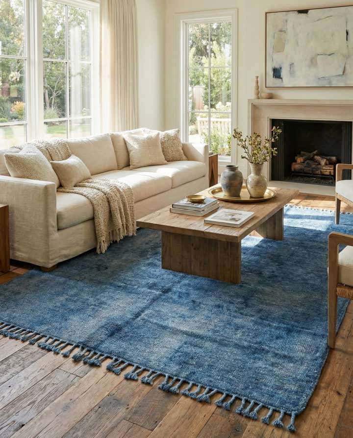 5' 6 x 8' 2 Hand Knotted Moroccan Wool Rug