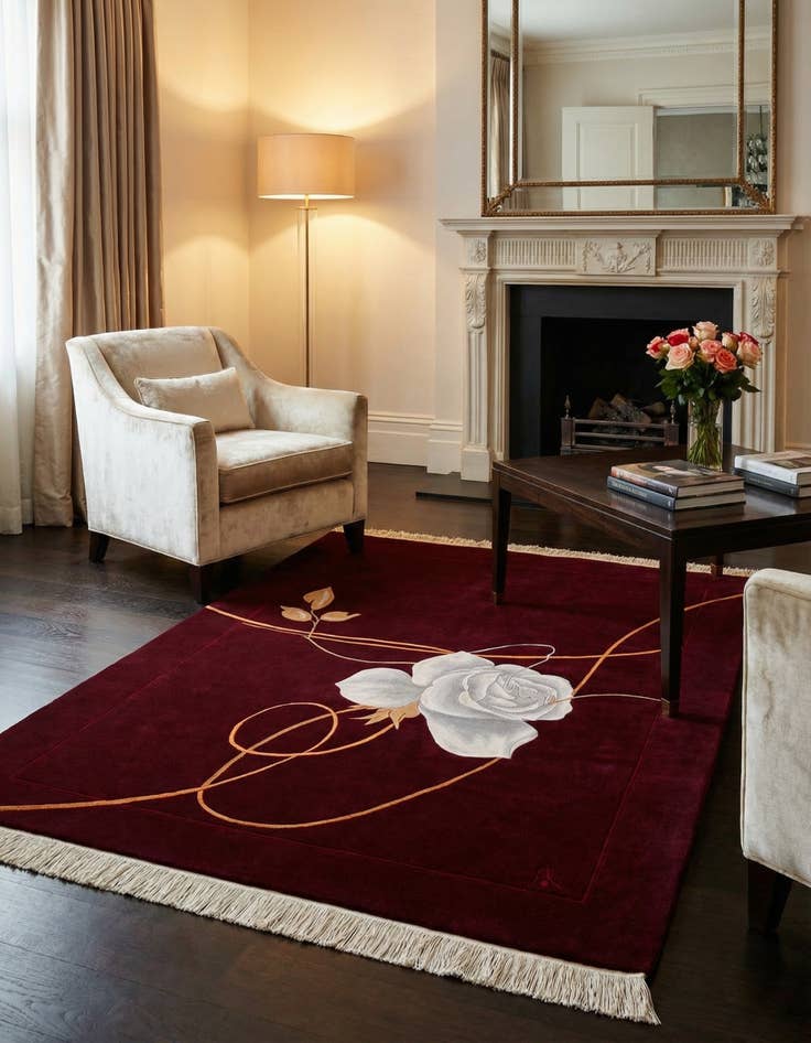 Detail image of 5' x 6' 8 Hand Knotted Darya Wool Rug