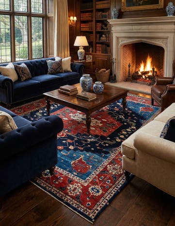 8' 2 x 9' 7 Hand Knotted Luribaft Rug