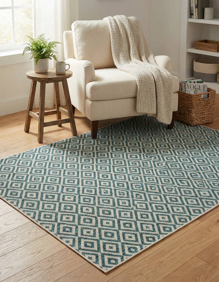 Detail image of 1' 4 x 1' 4  Washable Jill Zarin Costa Rica Indoor / Outdoor Sample Rug