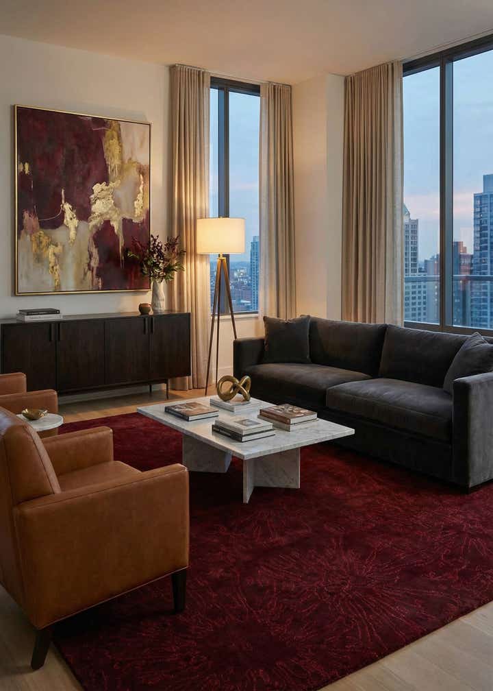 7' 9 x 9' 10 Modern Nehmo Wool Rug