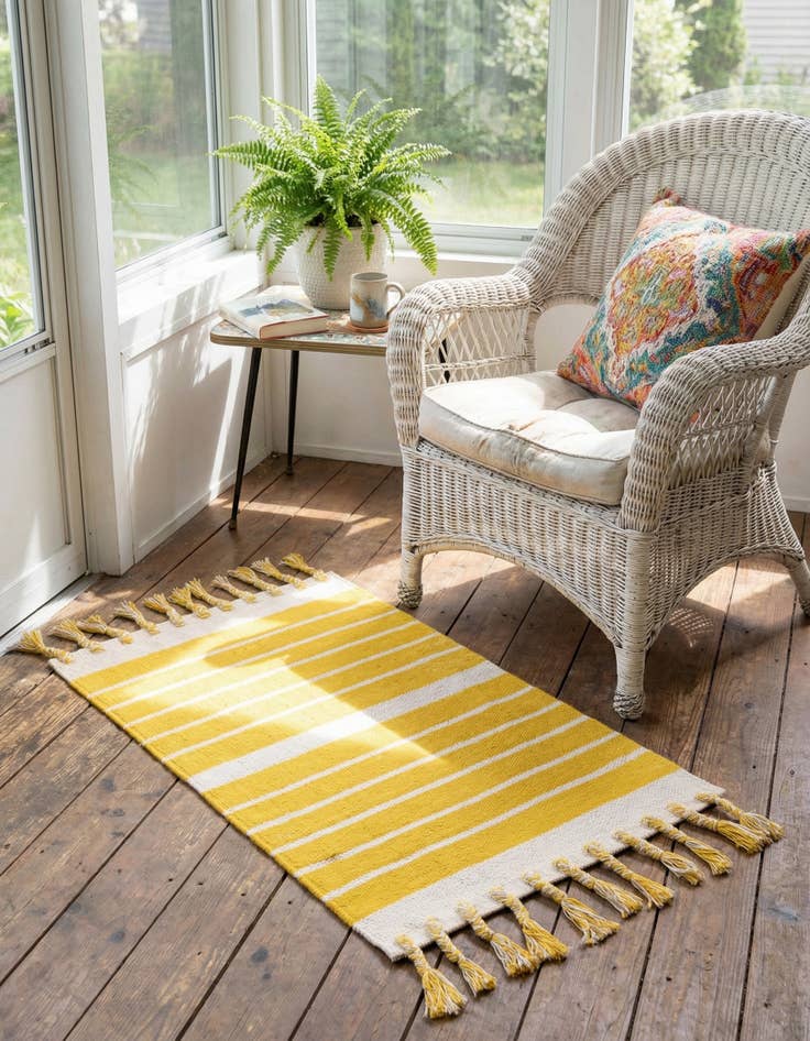 Detail image of 2' x 3' 1  Hand Woven Chindi Cotton Rug