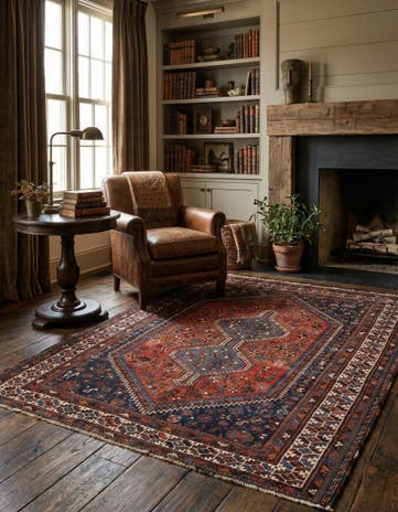 5' 2 x 6' 7 Shiraz Wool Rug