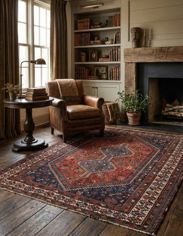 5' 2 x 6' 7 Shiraz Wool Rug