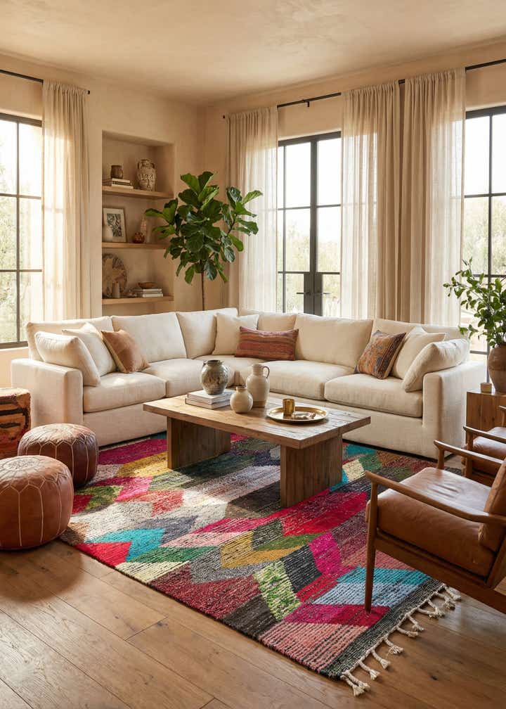 8' 3 x 9' 10 Hand Knotted Moroccan Wool Rug