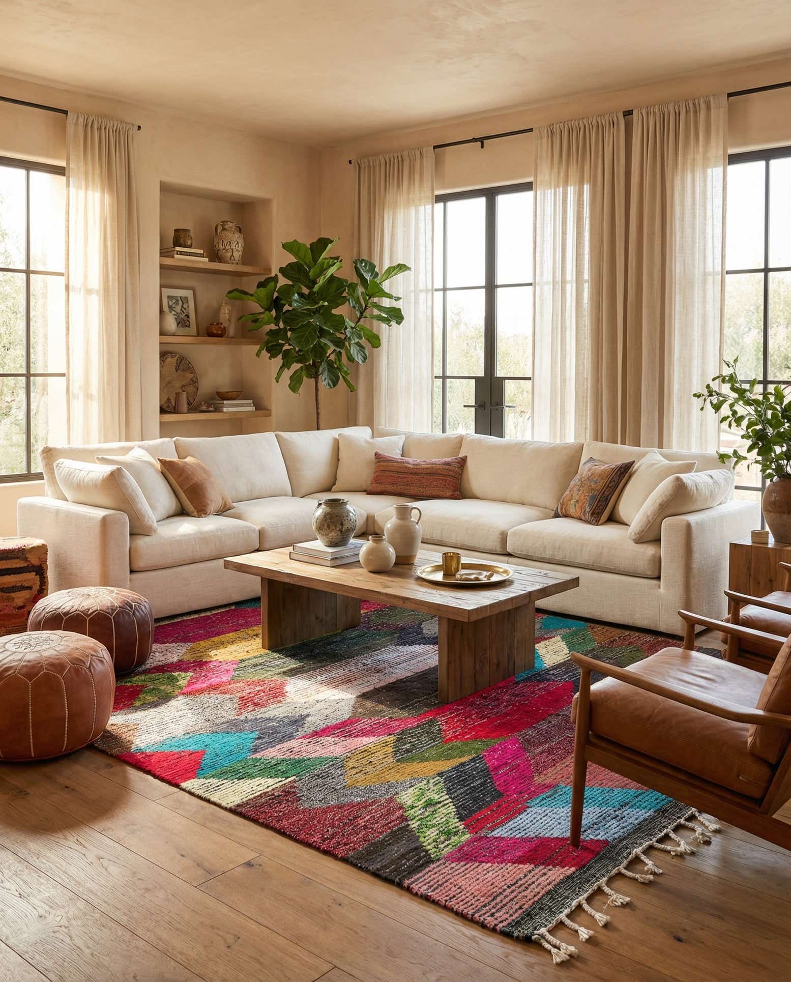 8' 3 x 9' 10 Hand Knotted Moroccan Wool Rug