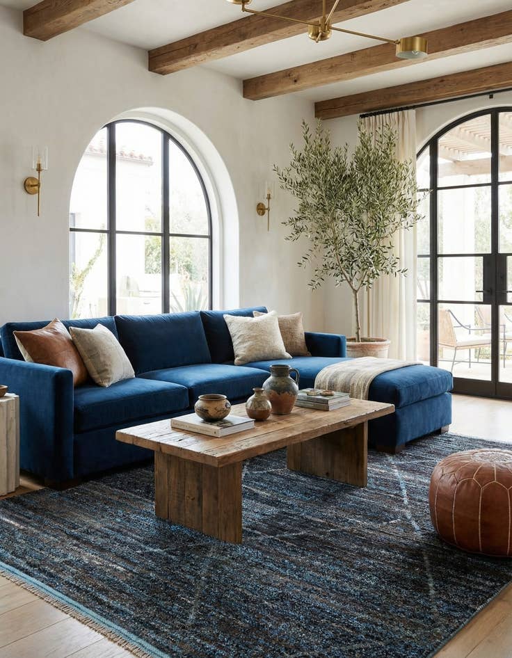 Detail image of 5' 10 x 9' 3  Hand Knotted Moroccan Wool Rug