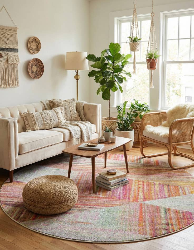 Detail image of 8' x 8' Tuscany Round Rug