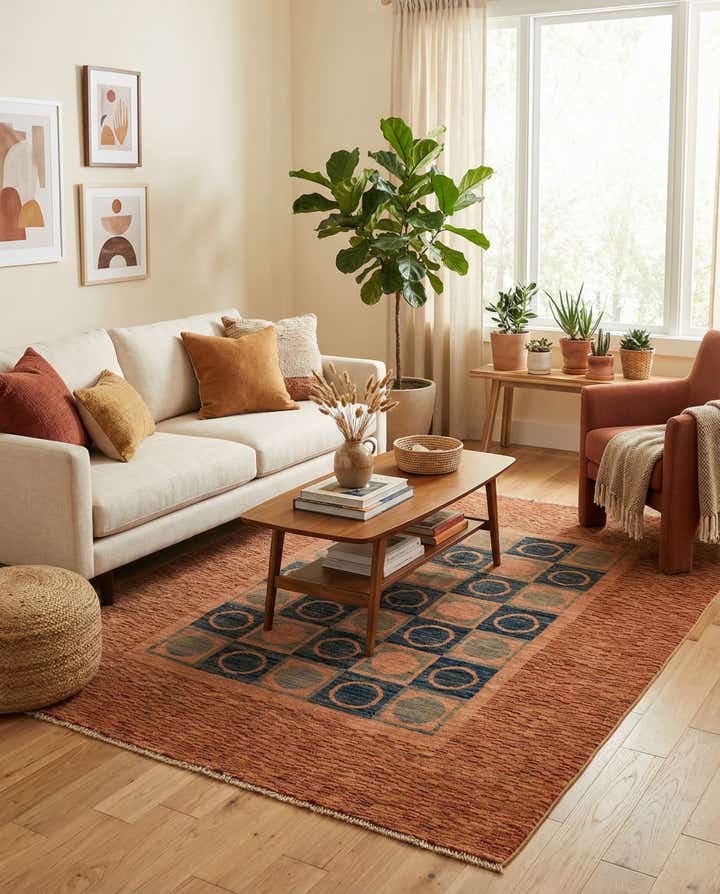 4' 10 x 6' Hand Knotted Modern Ziegler Rug