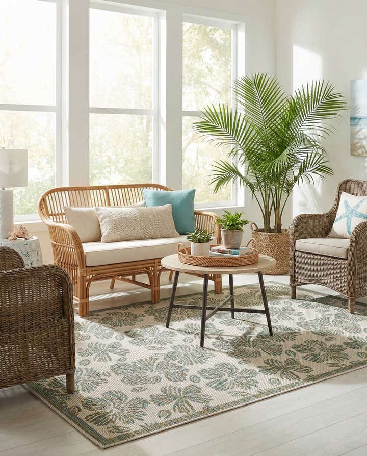 4' 1 x 6' 1 Easy-Clean Baja Indoor / Outdoor Rug