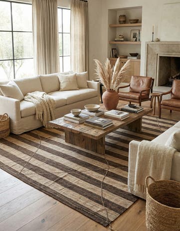 12' 9 x 13' 10 Hand Knotted Moroccan Wool Square Rug