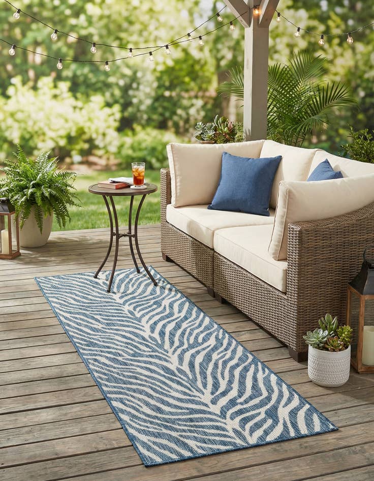 Detail image of  2' x 6'  Washable Safari Indoor / Outdoor Runner Rug