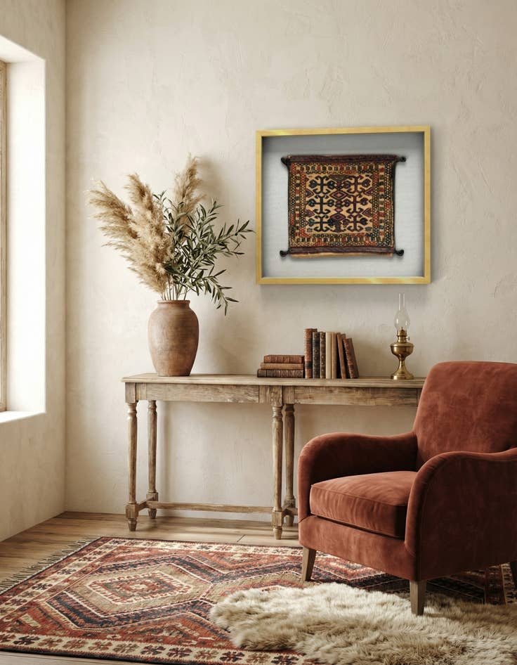 Detail image of 1' 2 x 1' 6 Textile Wall Art Square Rug