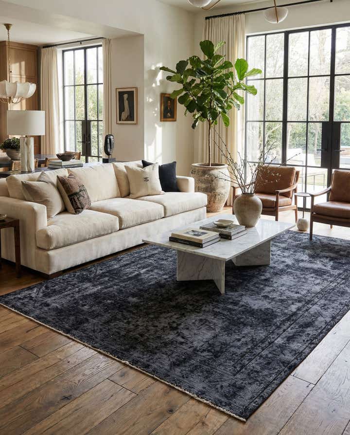 6' x 9' 5 Hand Knotted Ultra Vintage Persian Wool Rug