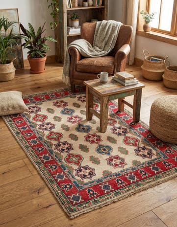 3' x 4' 5 Hand Knotted Kazak Rug