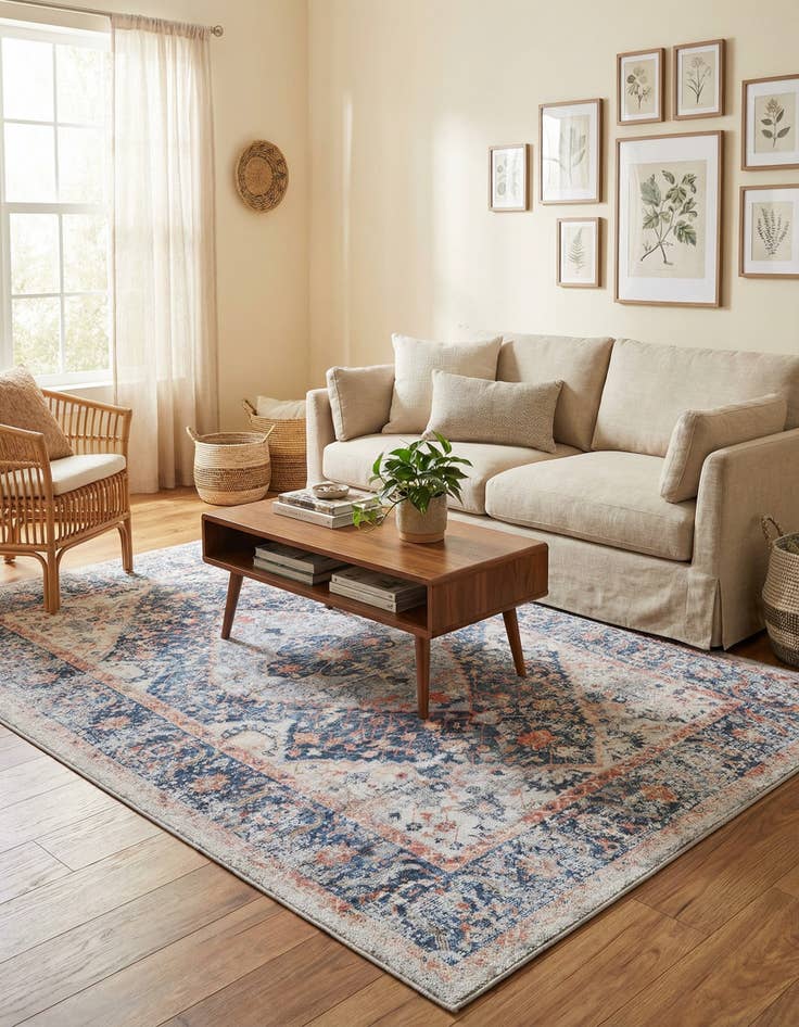 Detail image of 4' x 6'  Washable Yara Rug