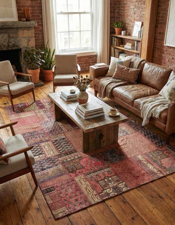 6' 2 x 9' 6 Hand Knotted Ultra Vintage Persian Wool Rug