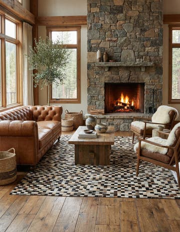 5' x 7' 11 Cowhide - Patchwork Rug