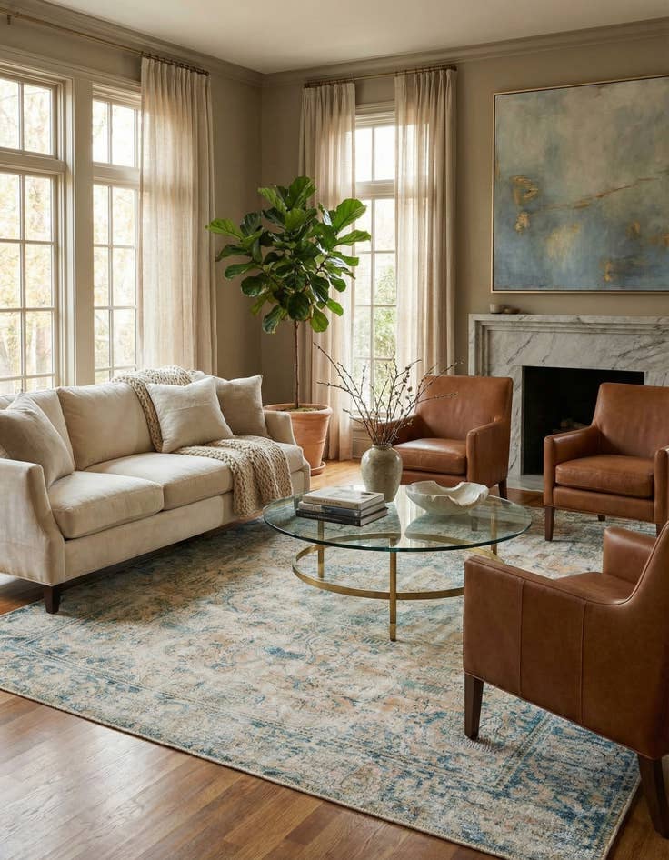 Detail image of 8' 8 x 12'  Hand Knotted Ultra Vintage Persian Wool Rug