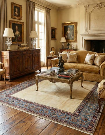 7' 3 x 9' 9 Hand Knotted Tabriz Persian Wool Rug