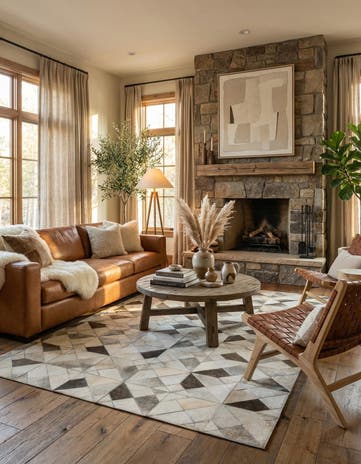5' x 7' 11 Cowhide - Patchwork Rug