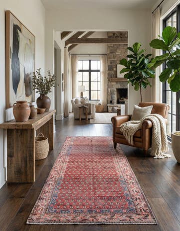 3' 10 x 9' 6 Hand Knotted Ultra Vintage Persian Wool Runner Rug